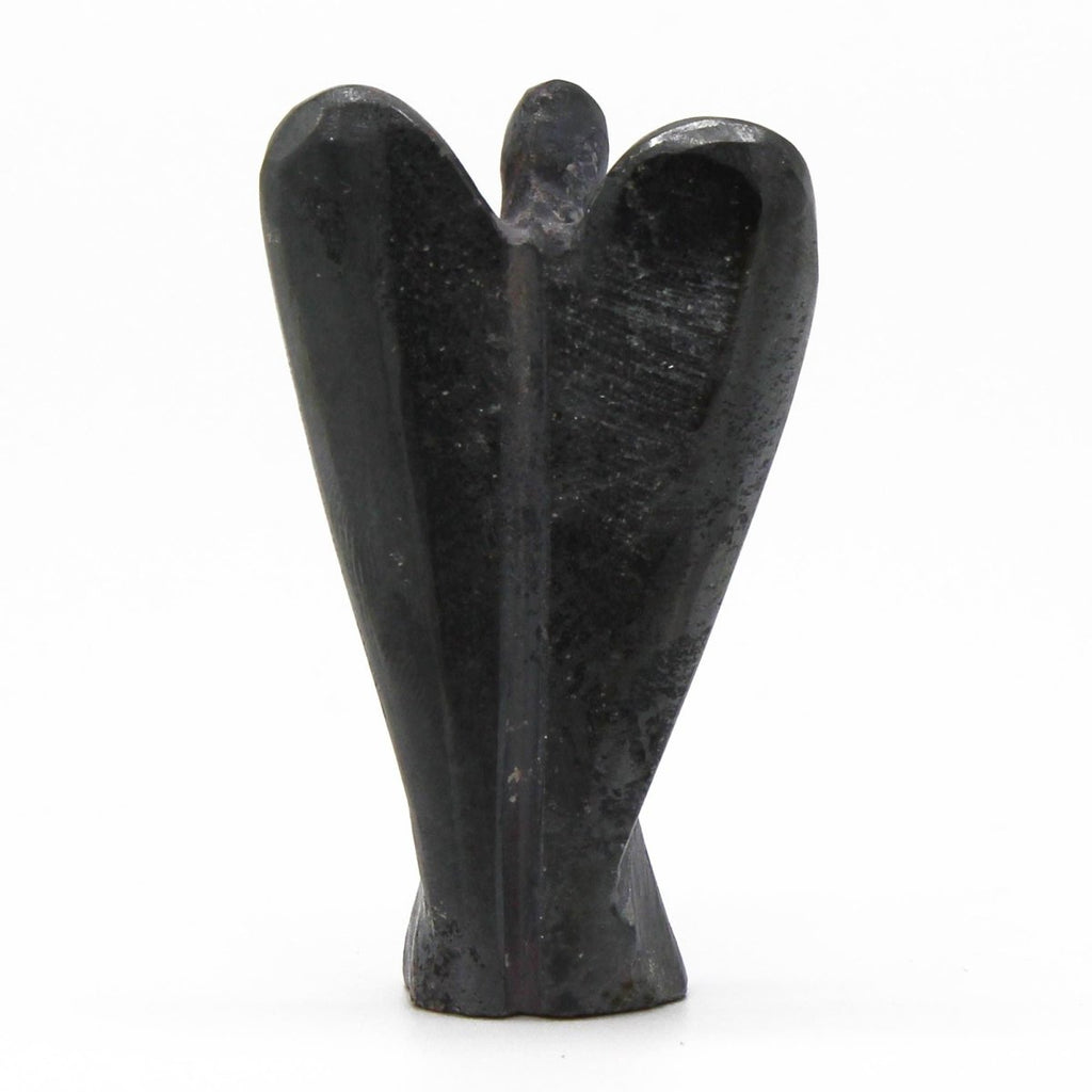 Angelo in Pietra Scolpito a Mano - Ematite - Aureth