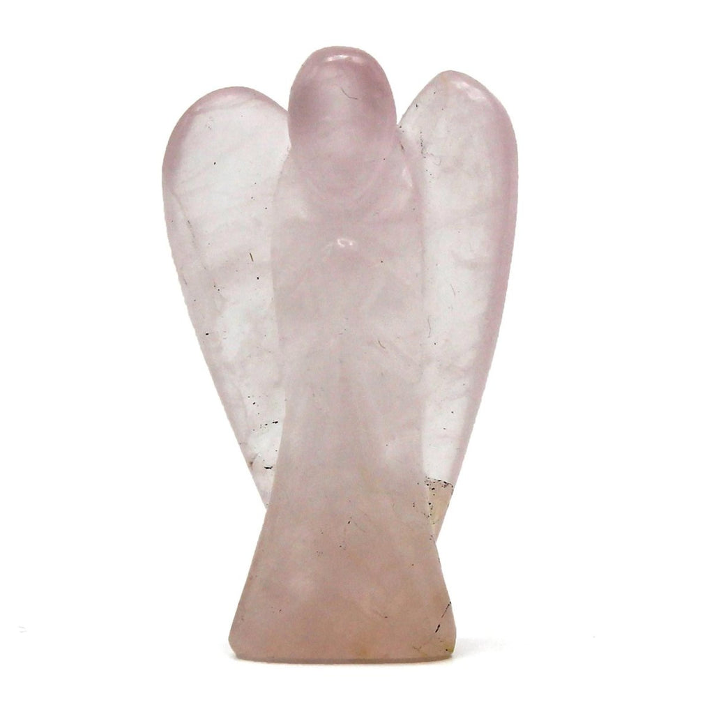 Angelo in Quarzo Rosa Intagliato a Mano - Aureth