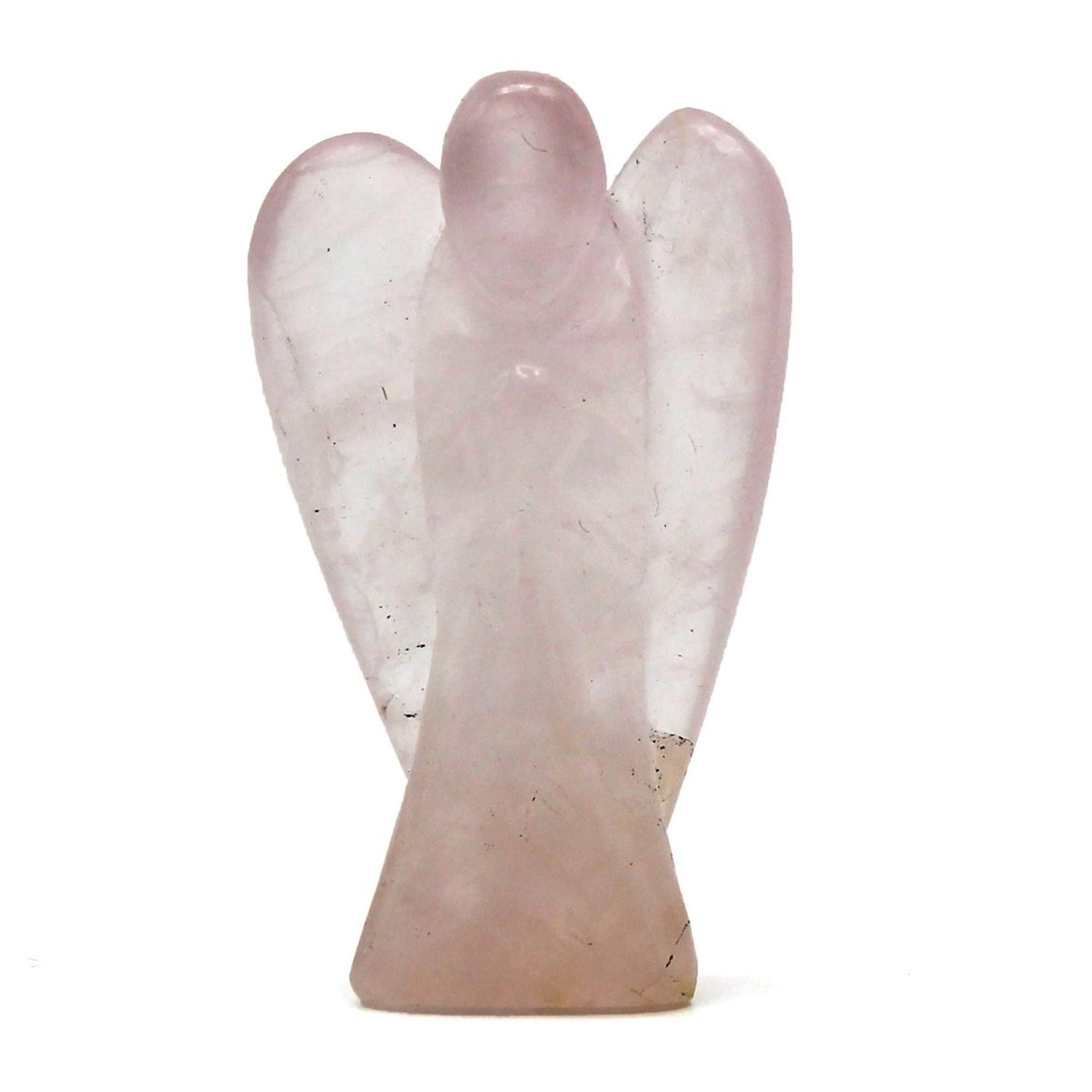 Angelo in Quarzo Rosa Intagliato a Mano - Aureth