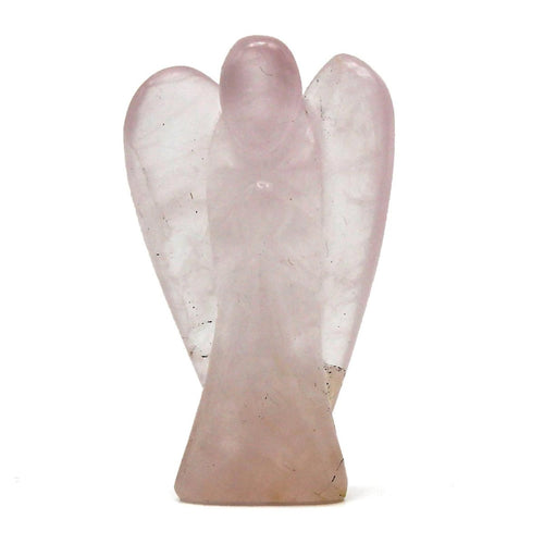 Angelo in Quarzo Rosa Intagliato a Mano - Aureth