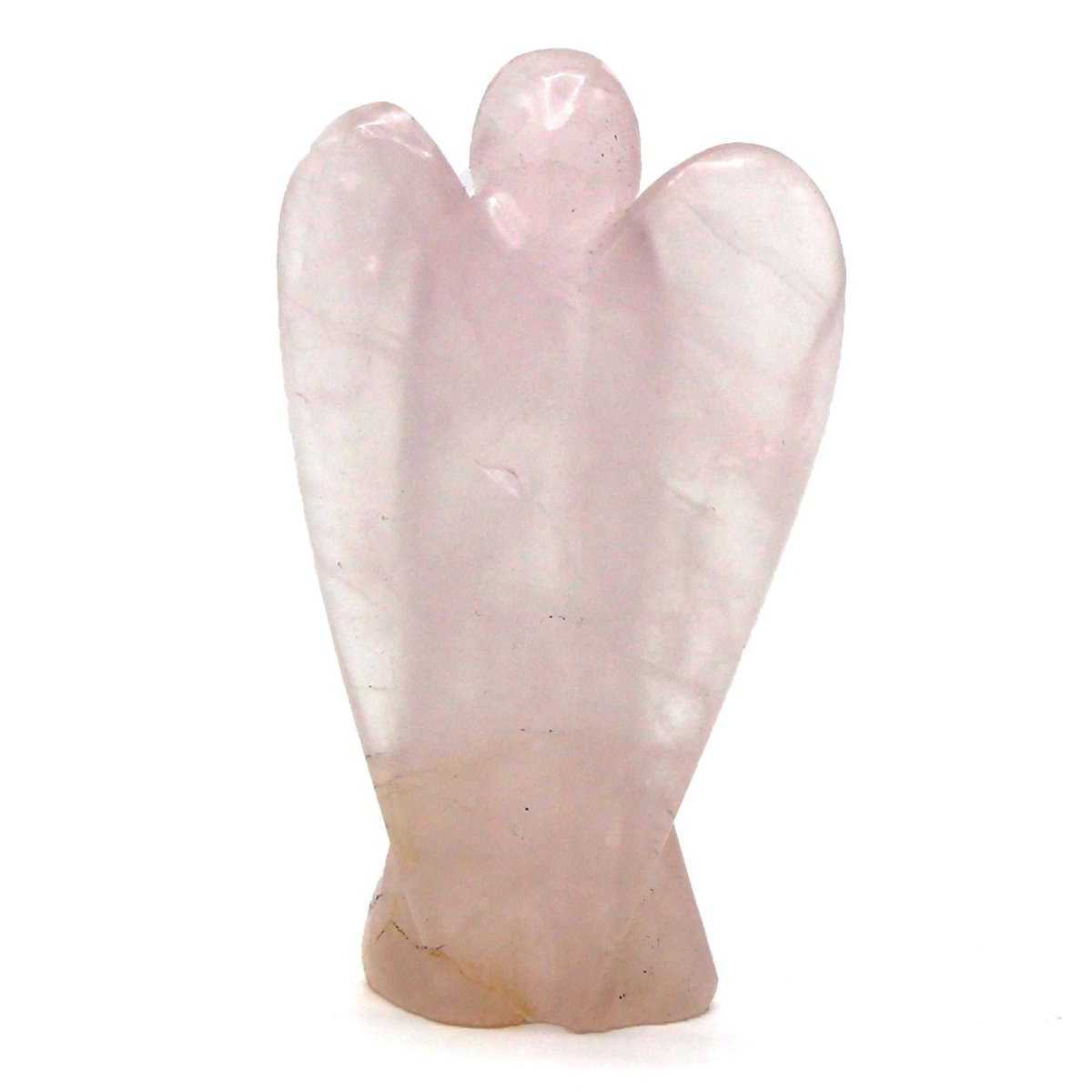 Angelo in Quarzo Rosa Intagliato a Mano - Aureth