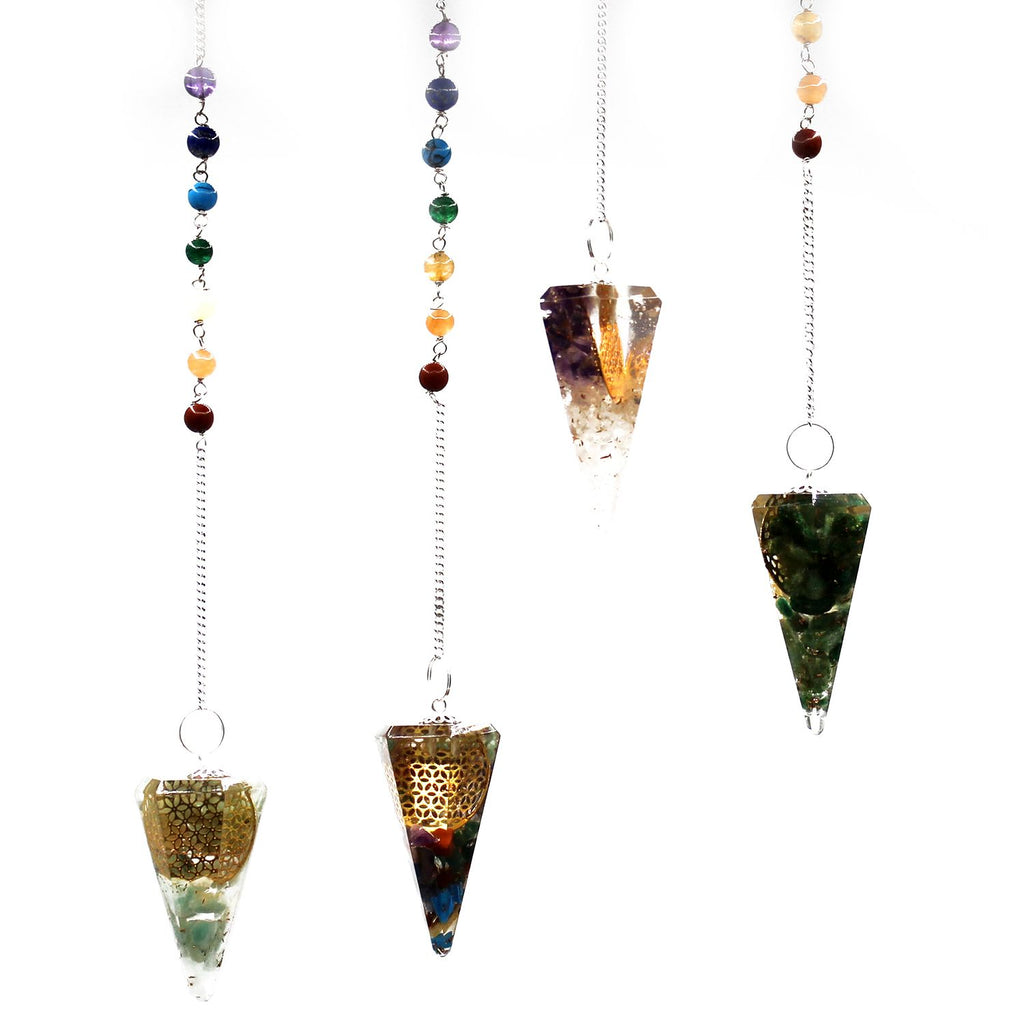 Pendolo Chakra Orgonite Fleur de Vie