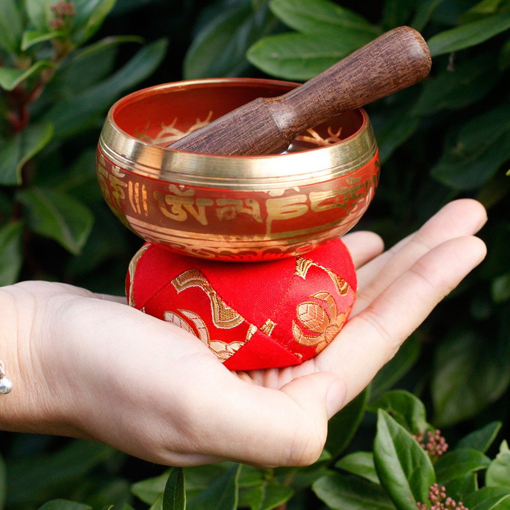 Ciotola Tibetana Mini Rossa con Set Regalo Completo