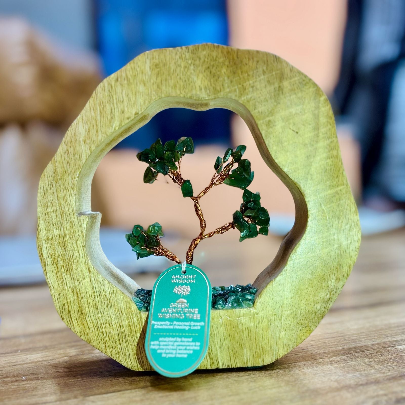 Giardino di Gemme - Anello in Legno di Mango 60 pietre