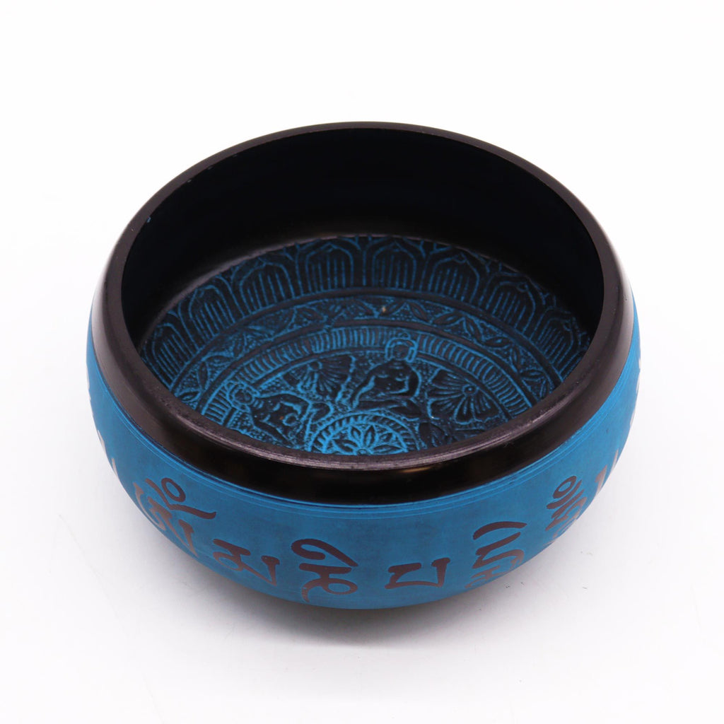 Ciotola Tibetana Terra Blu 5 Buddha - 16cm