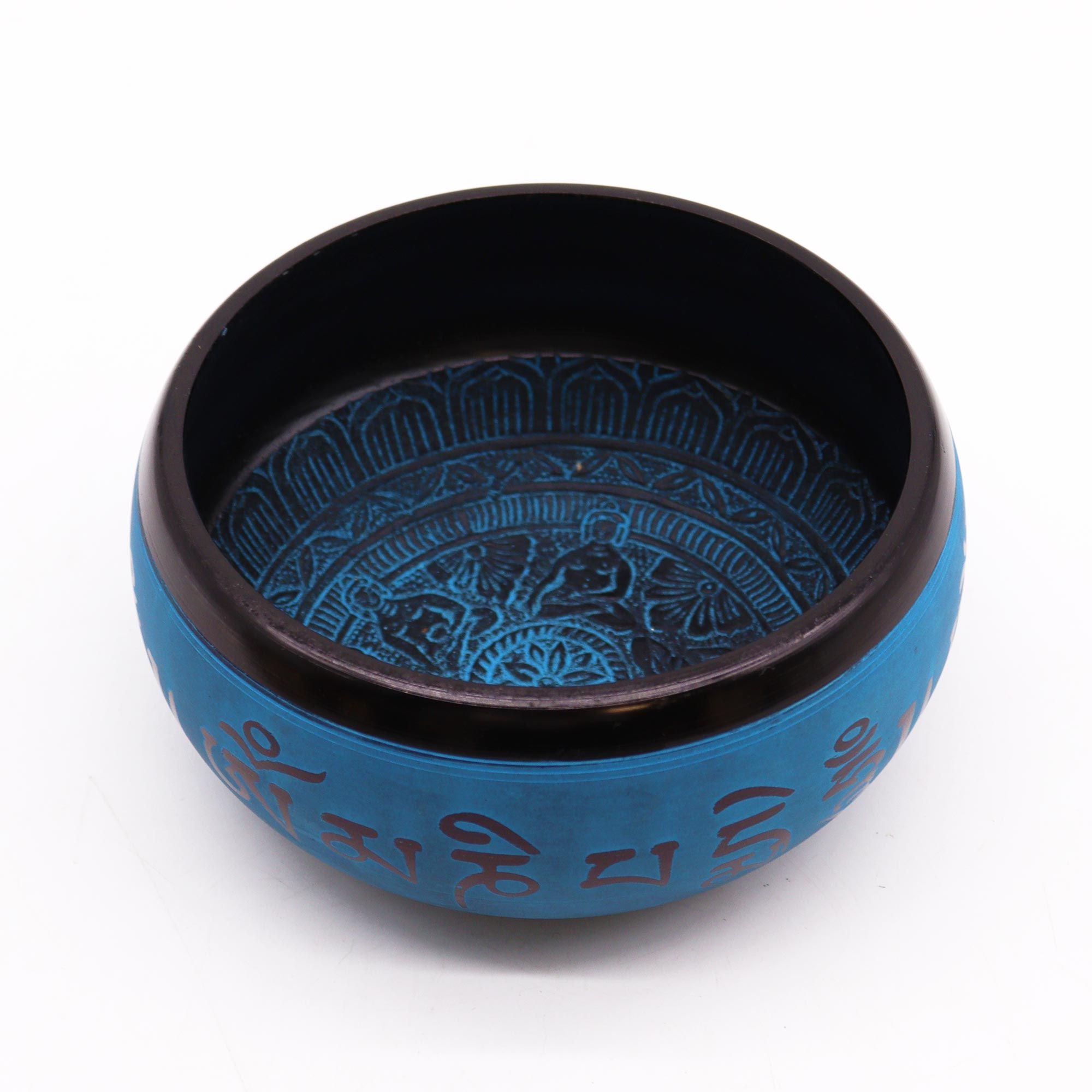 Ciotola Tibetana Terra Blu 5 Buddha - 16cm