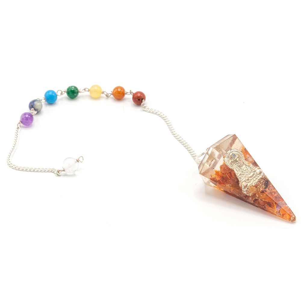 Pendolo Orgonite Chakra con Buddha