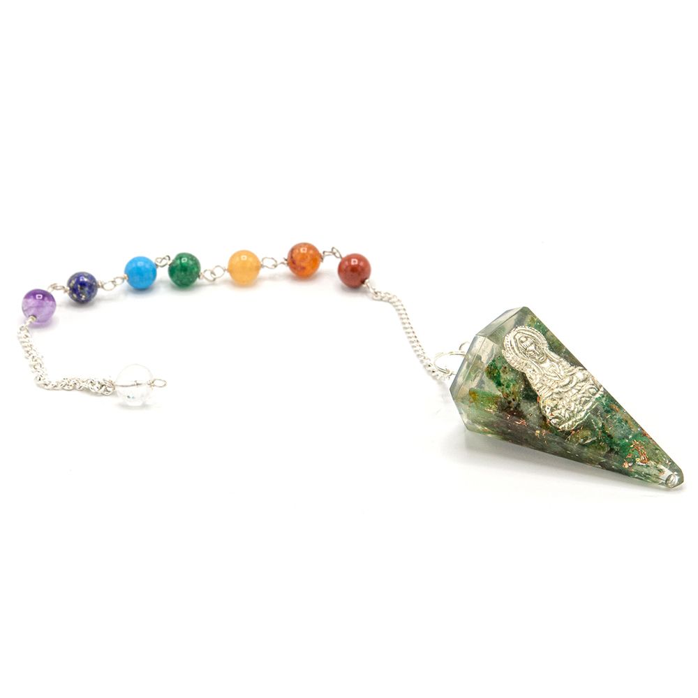 Pendolo Orgonite Chakra con Buddha