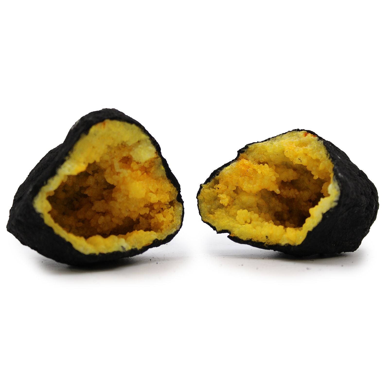Geodi di Calcite Colorata - Roccia Nera - Gialla 1pezzo
