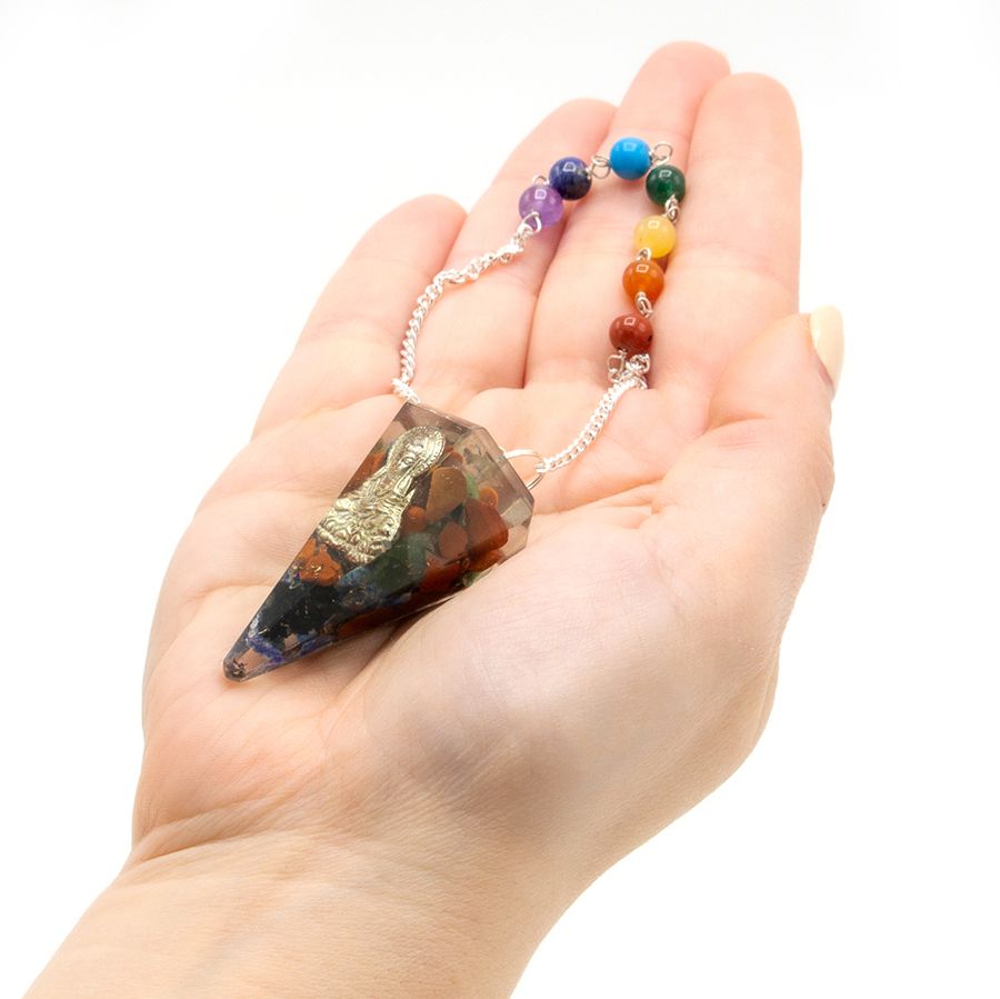 Pendolo Orgonite Chakra con Buddha