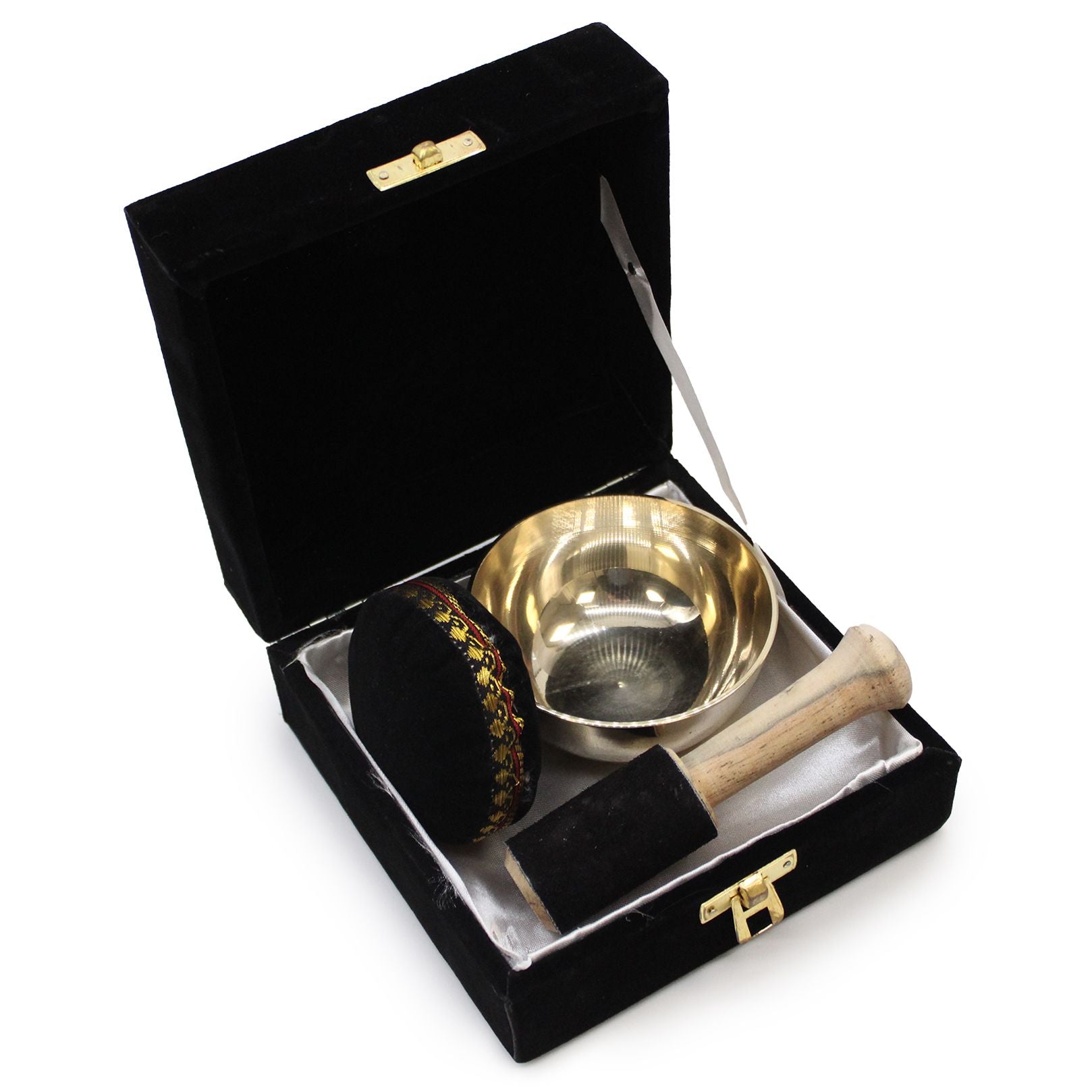Set Campana Tibetana in Ottone 9cm con Accessori