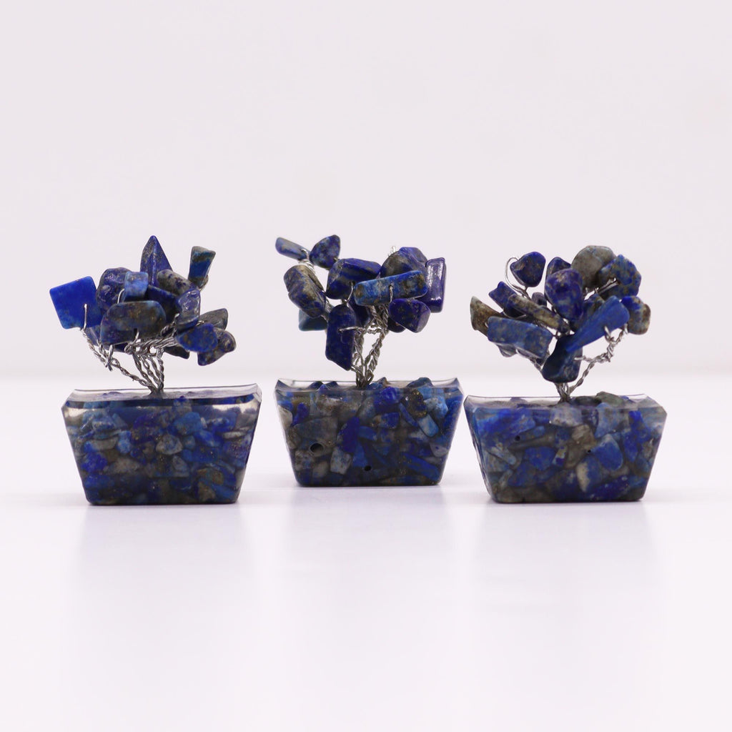 Alberello Mini su Base Orgonite - Sodalite 15 Pietre
