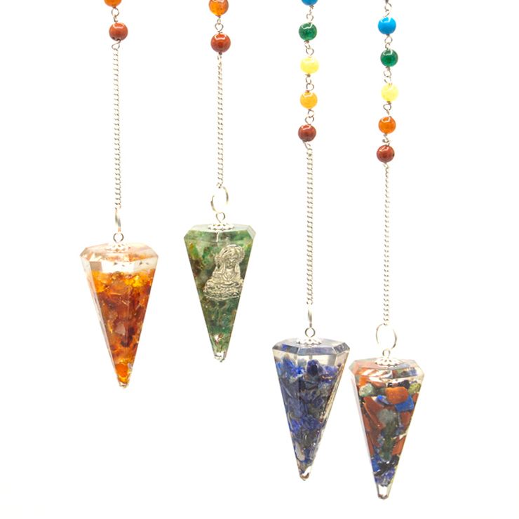 Pendolo Orgonite Chakra con Buddha