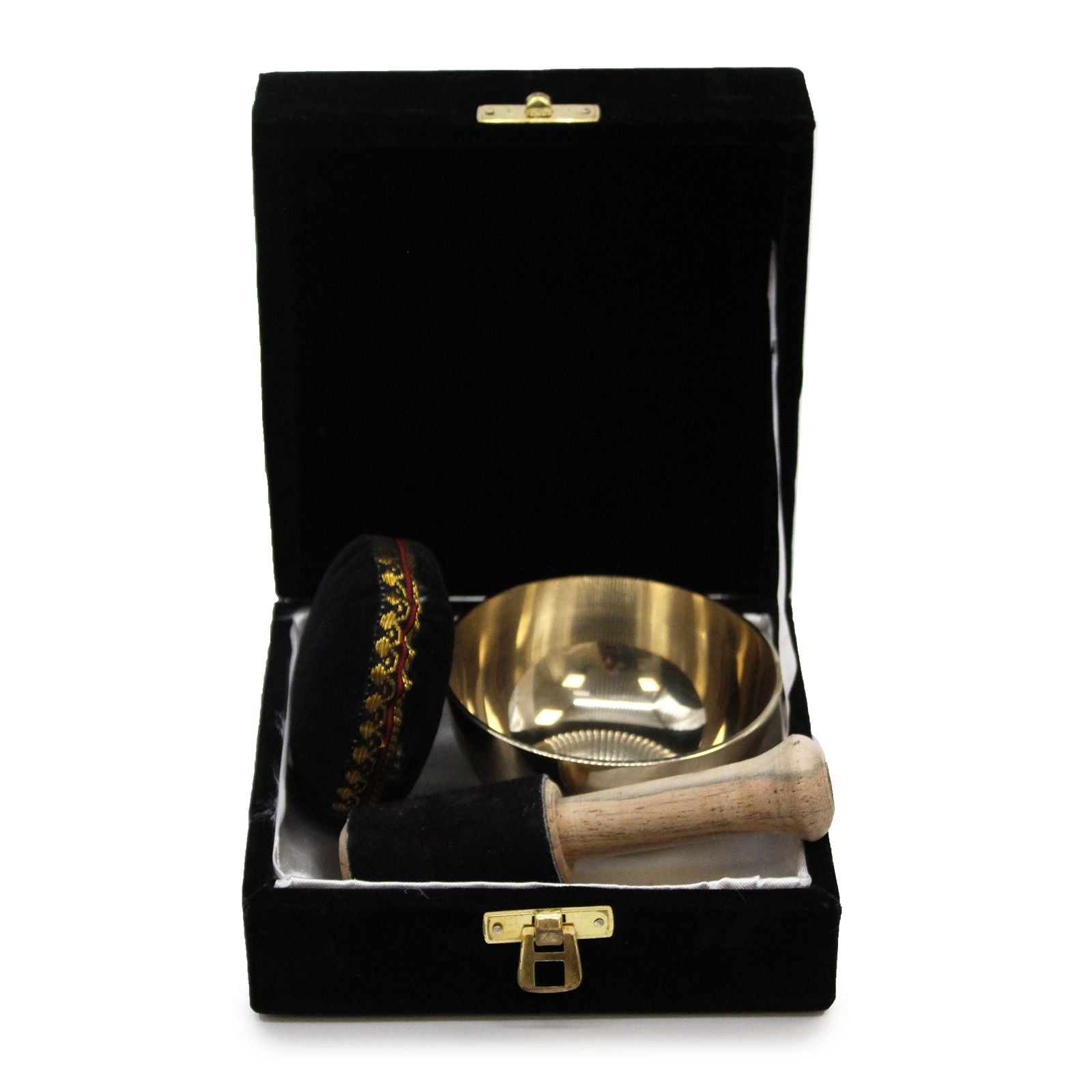 Set Campana Tibetana in Ottone 9cm con Accessori