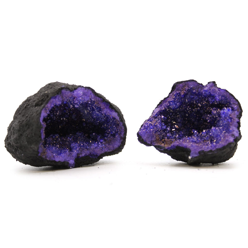 Geodi di Calcite Colorata Nero Turchese Viola 1pezzo
