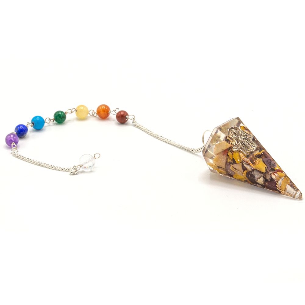 Pendolo Chakra Orgonite - Hamsa