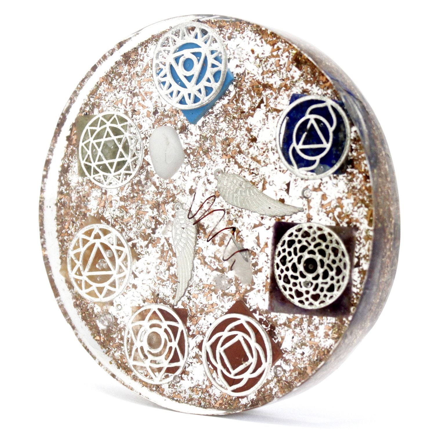 Orgonite Energetica da Scrivania - Angelo Chakra Lrg