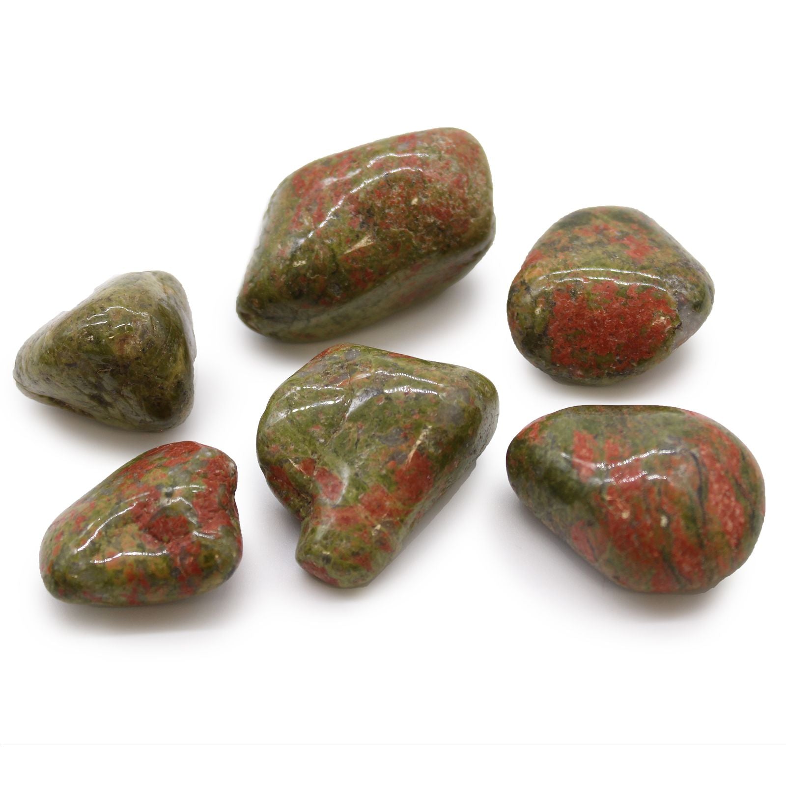 Pietre Burattate Grandi Africane - Unakite 6pezzi