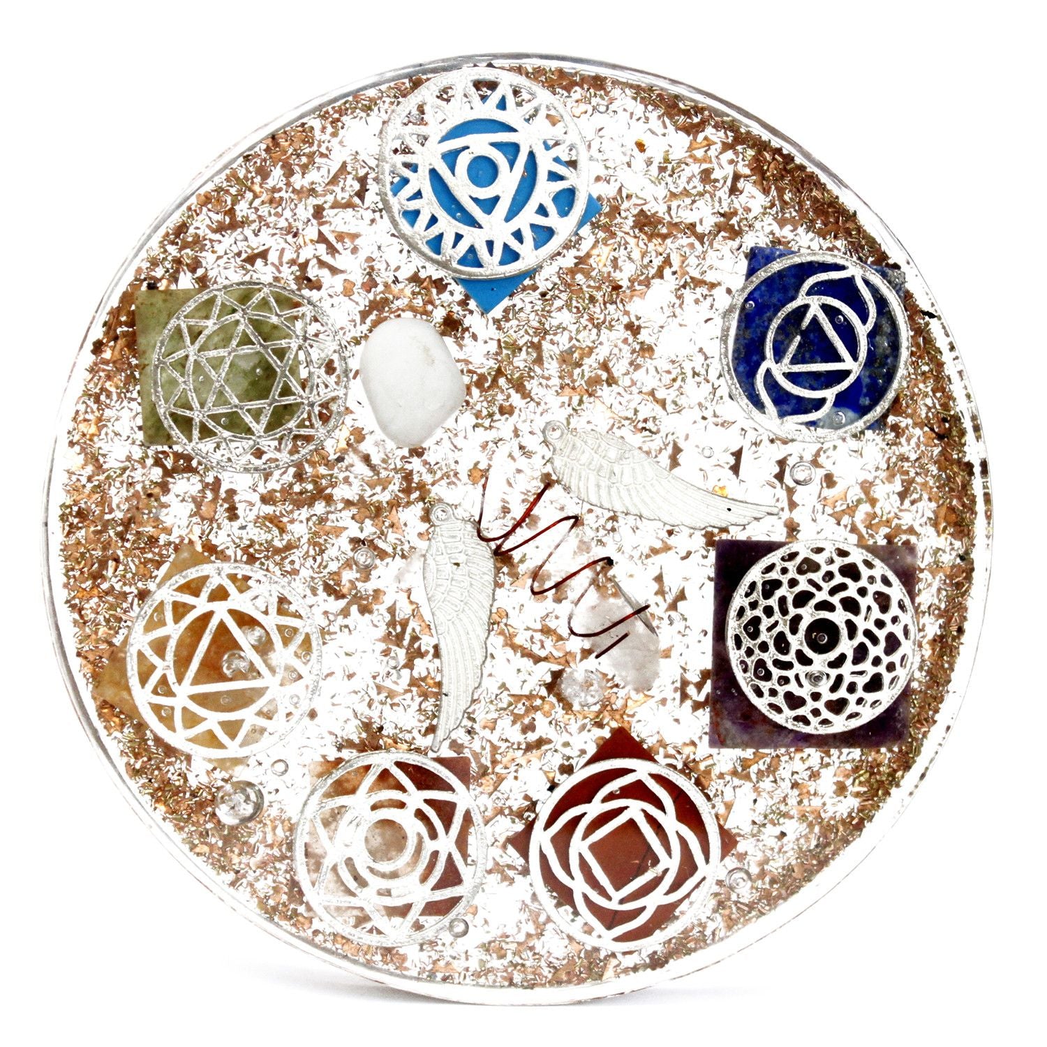 Orgonite Energetica da Scrivania - Angelo Chakra Lrg