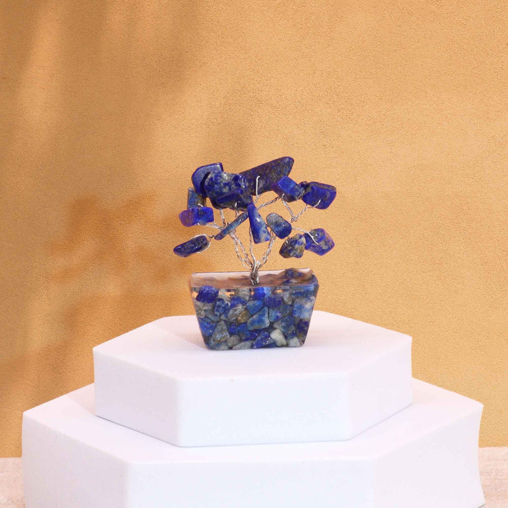 Alberello Mini su Base Orgonite - Sodalite 15 Pietre