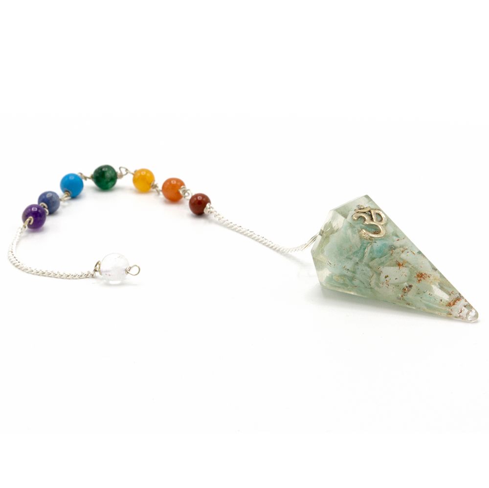 Pendolo Chakra Orgonite con Simbolo Om