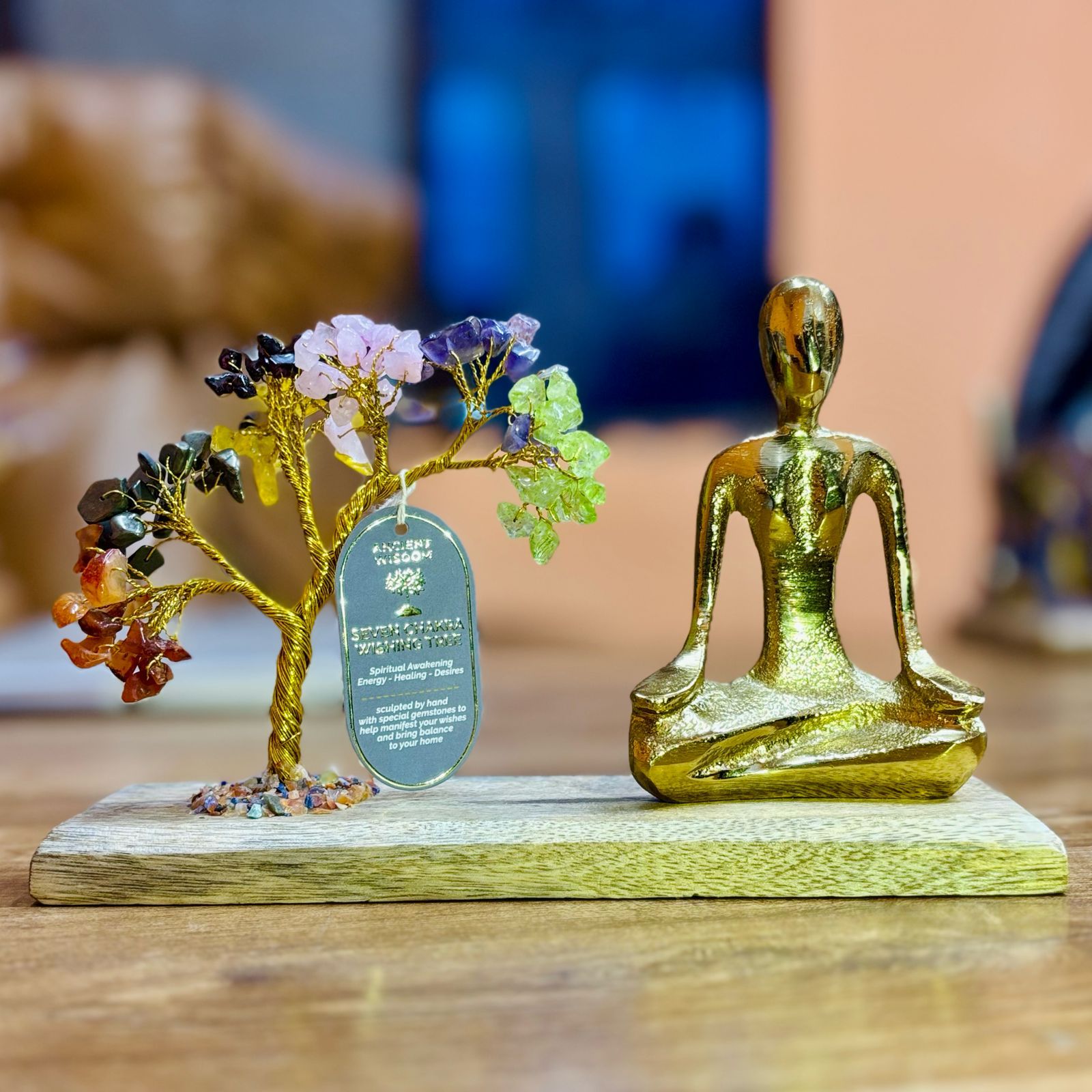 Giardino Yoga Gemme Chakra Albero Inclinato 100 Pietre