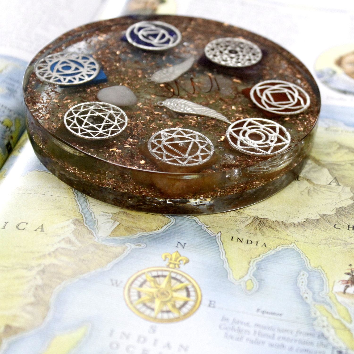 Orgonite Energetica da Scrivania - Angelo Chakra Lrg