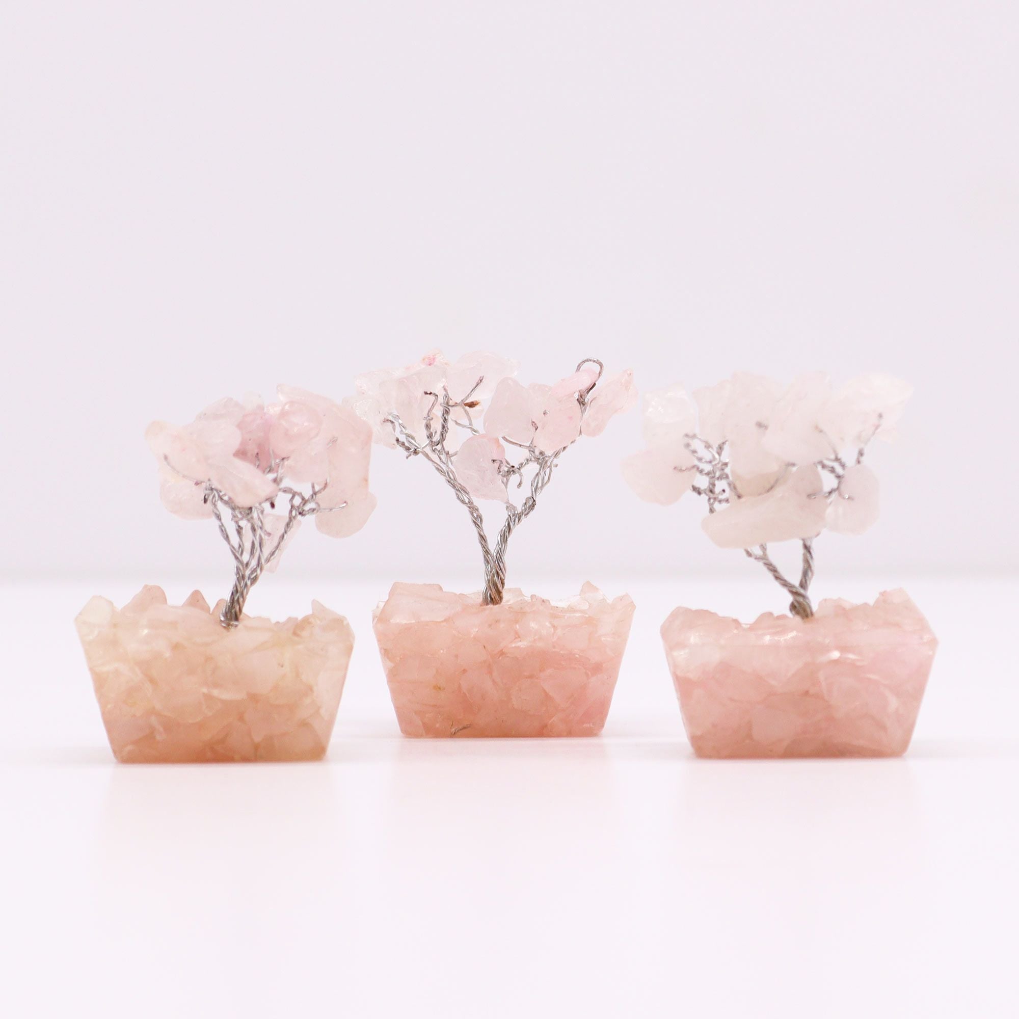 Alberello di Pietre Rosa su Base Orgonite (15 pz)