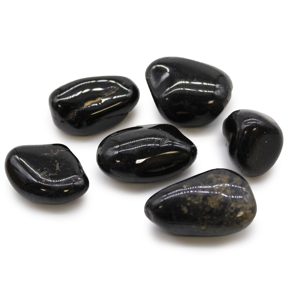 Grandi Pietre Burattate Africane - Onice Nero 6pezzi