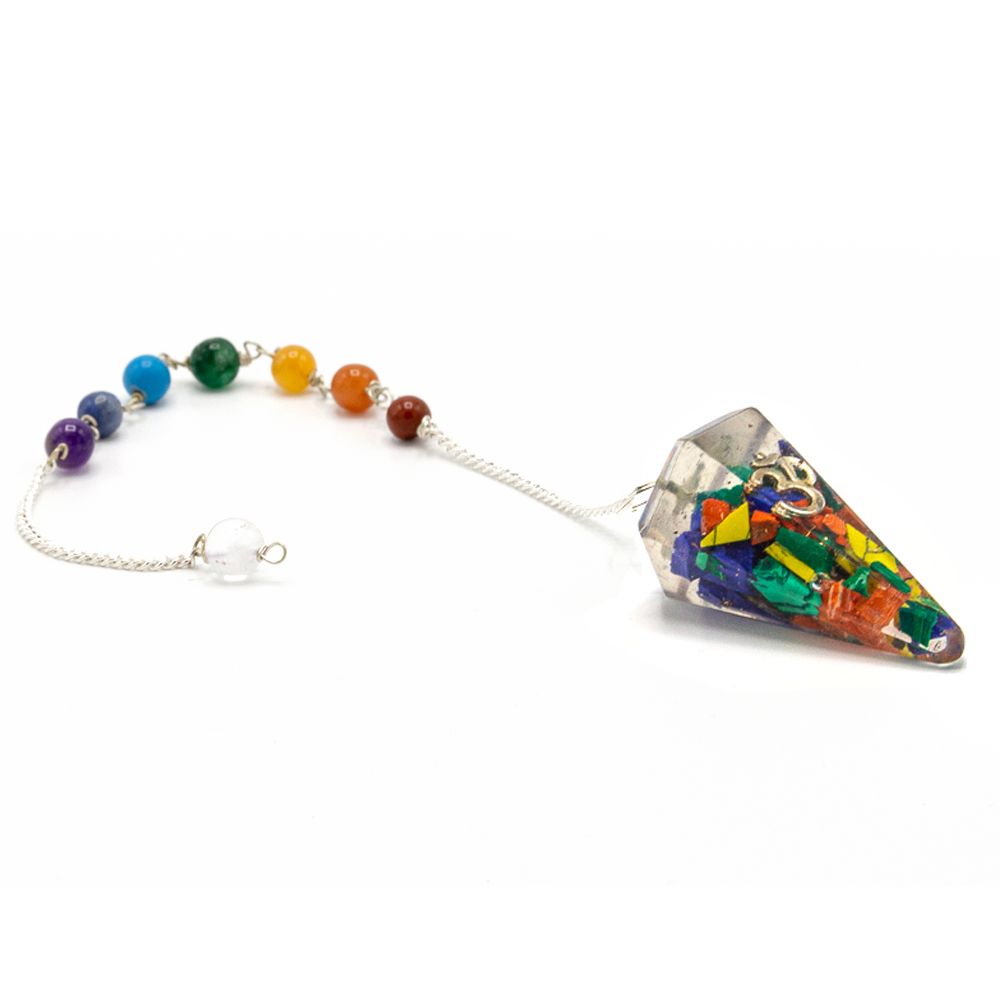 Pendolo Chakra Orgonite con Simbolo Om