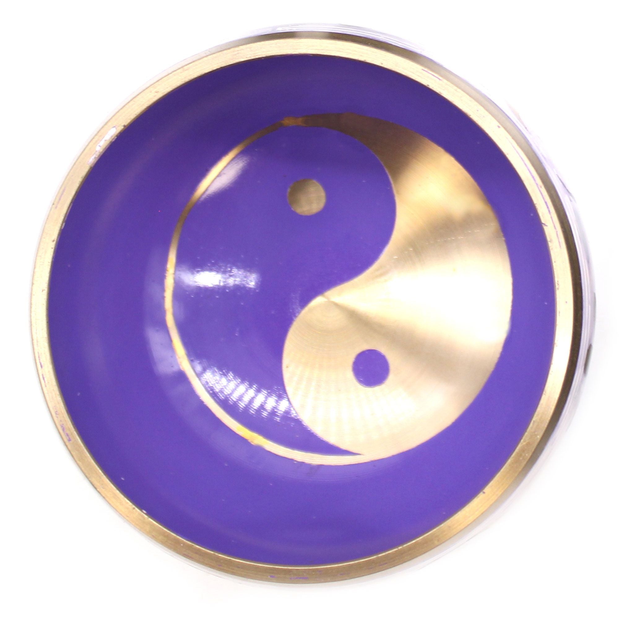 Set Campana Tibetana Yin & Yang - Bianco/Viola 10,7cm
