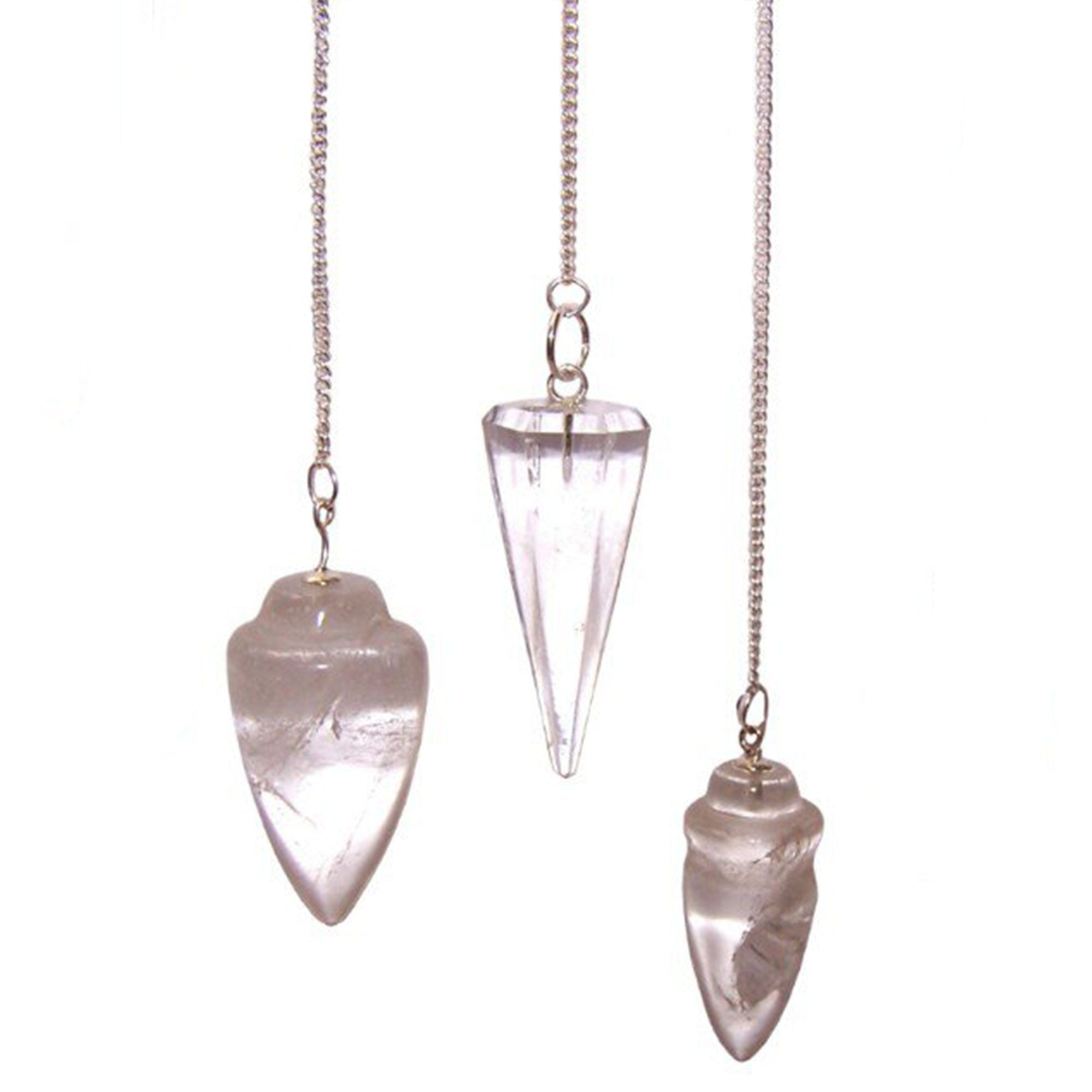 Pendolo Magico Quarzo Bianco Chakra Purificazione 1pezzo