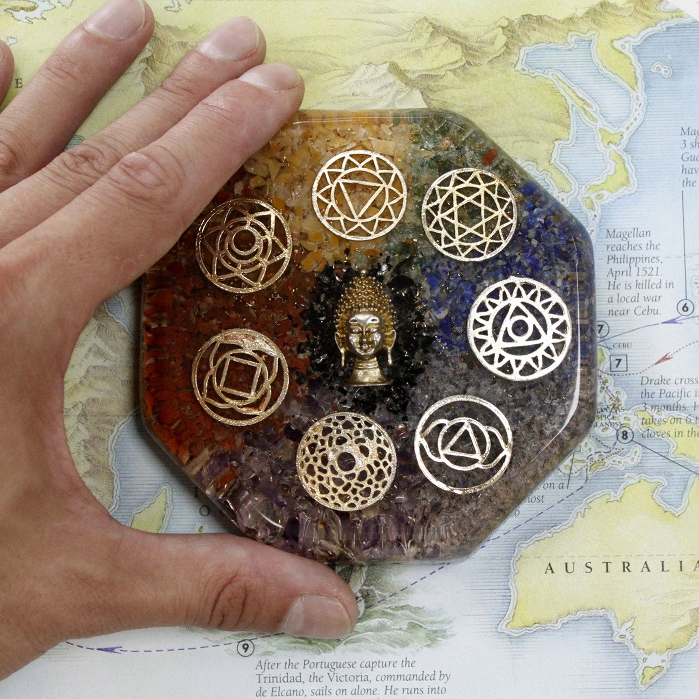 Orgonite Energetica da Scrivania - Angelo Chakra Lrg