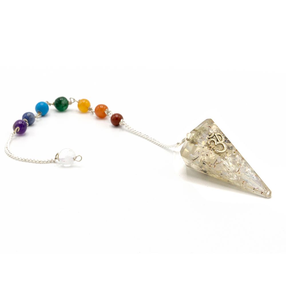Pendolo Chakra Orgonite con Simbolo Om