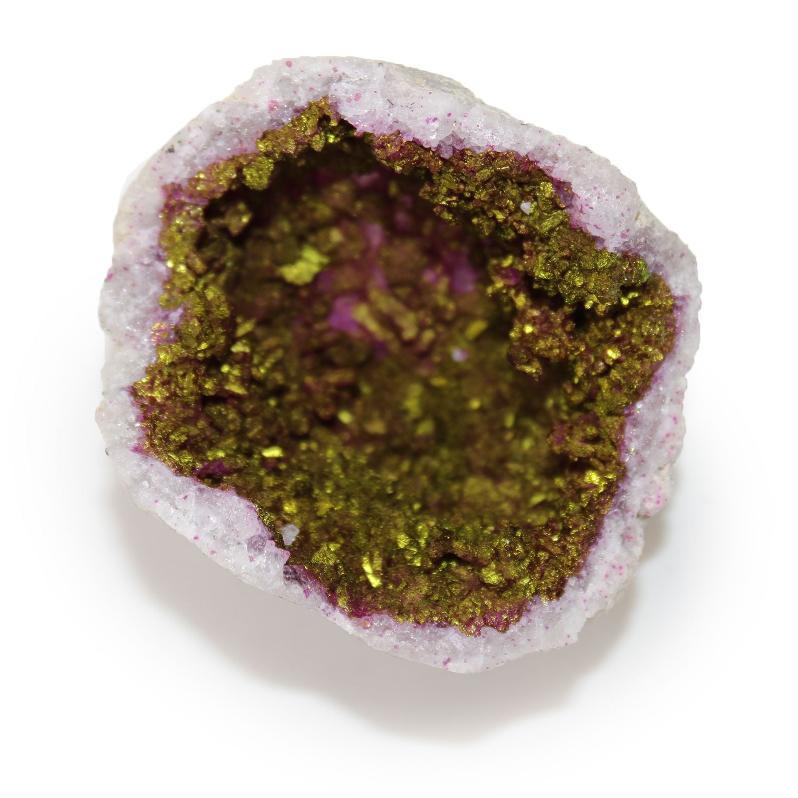 Geodi di Calcite Colorata Rosa e Dorato - Roccia Naturale 1pezzo