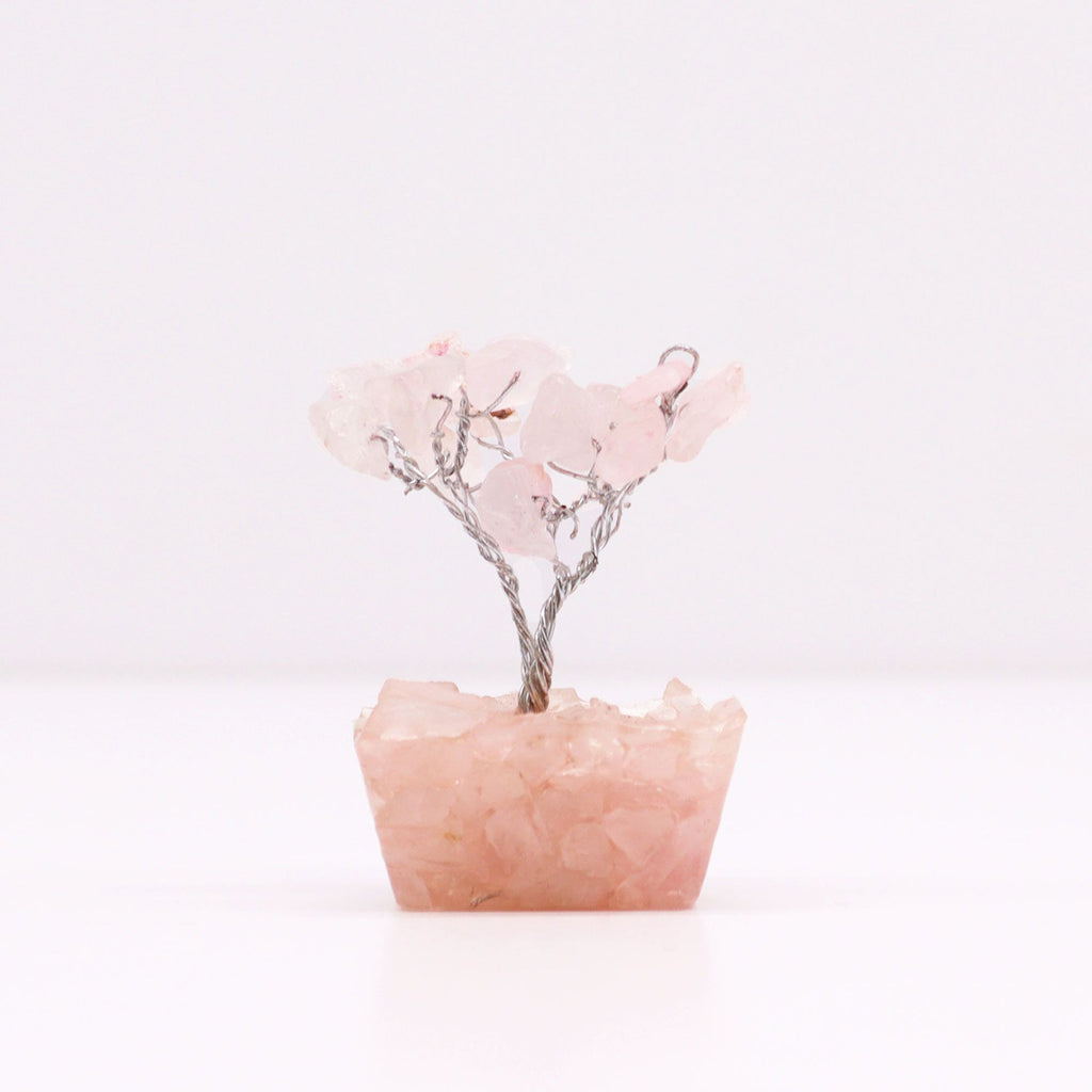 Alberello di Pietre Rosa su Base Orgonite (15 pz)