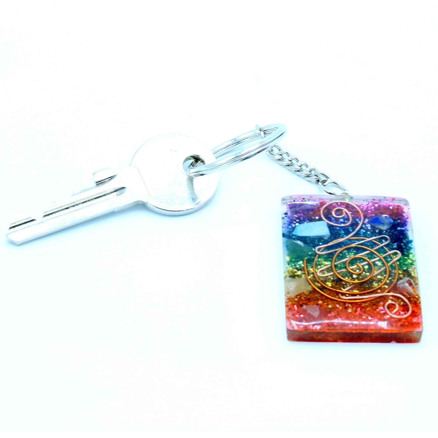 Portachiavi Orgonite Protezione Casa Rame e Chakra