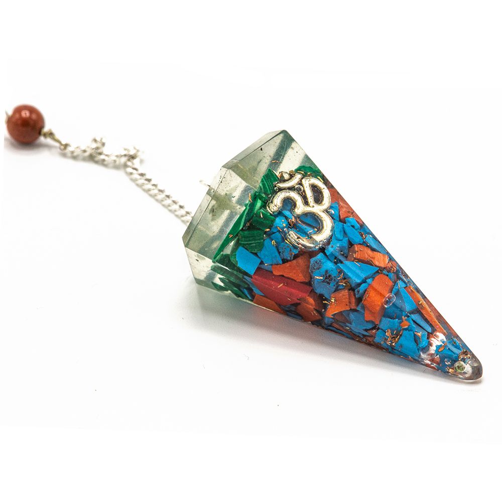 Pendolo Chakra Orgonite con Simbolo Om
