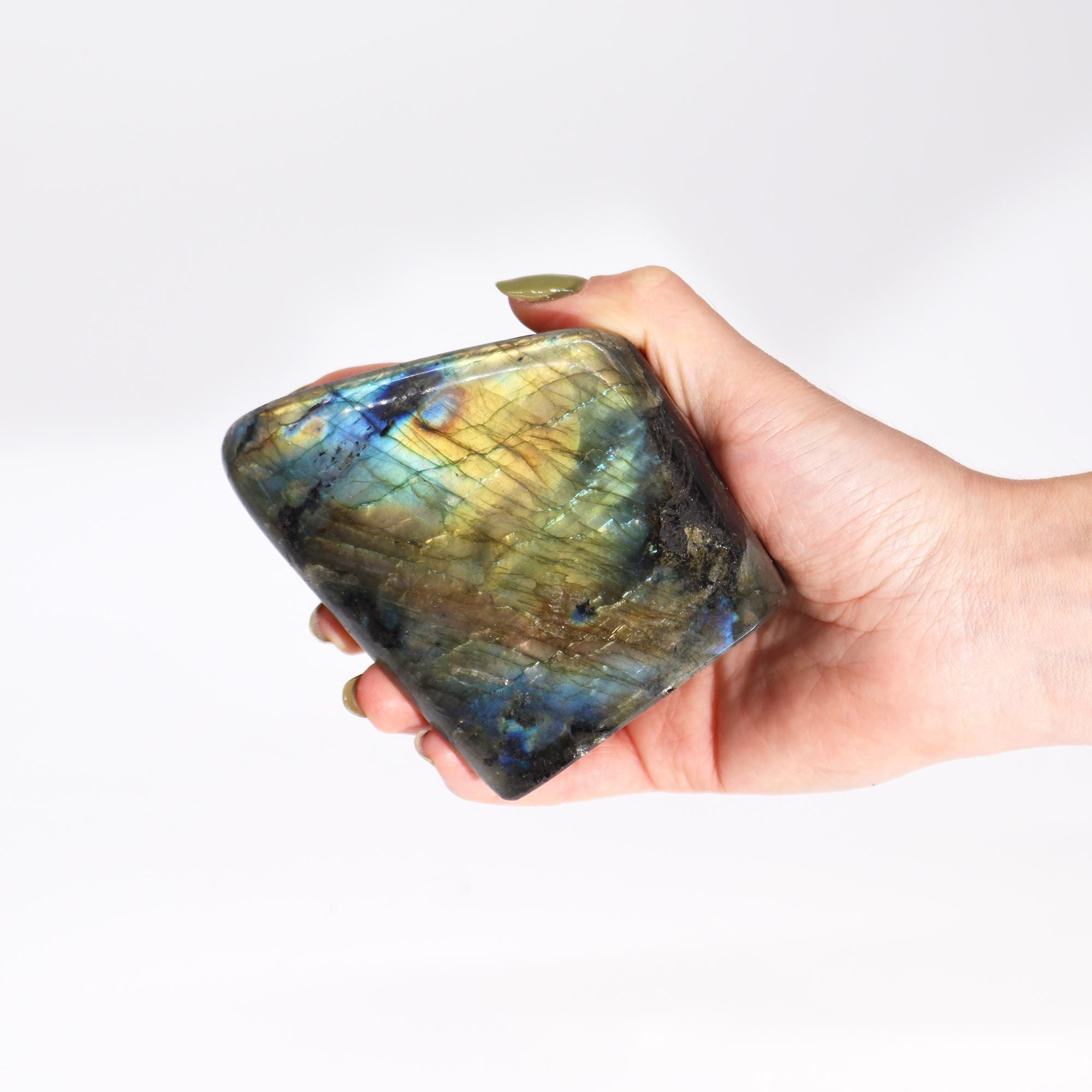 Pietra Labradorite Madagascar 550-750g 110-140mm 1pezzo