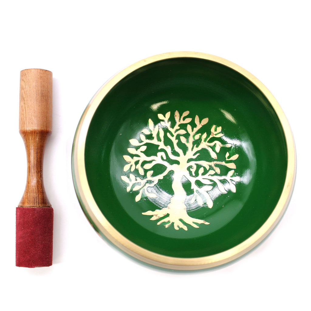 Set Campana Tibetana Albero della Vita 14cm Verde