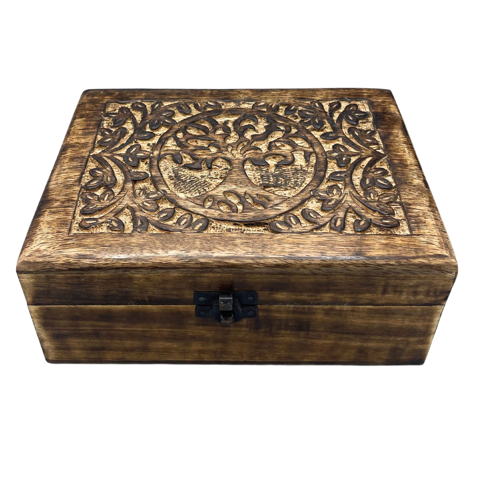 Scatola Portaoggetti Legno 20x15x7,5cm Albero della Vita