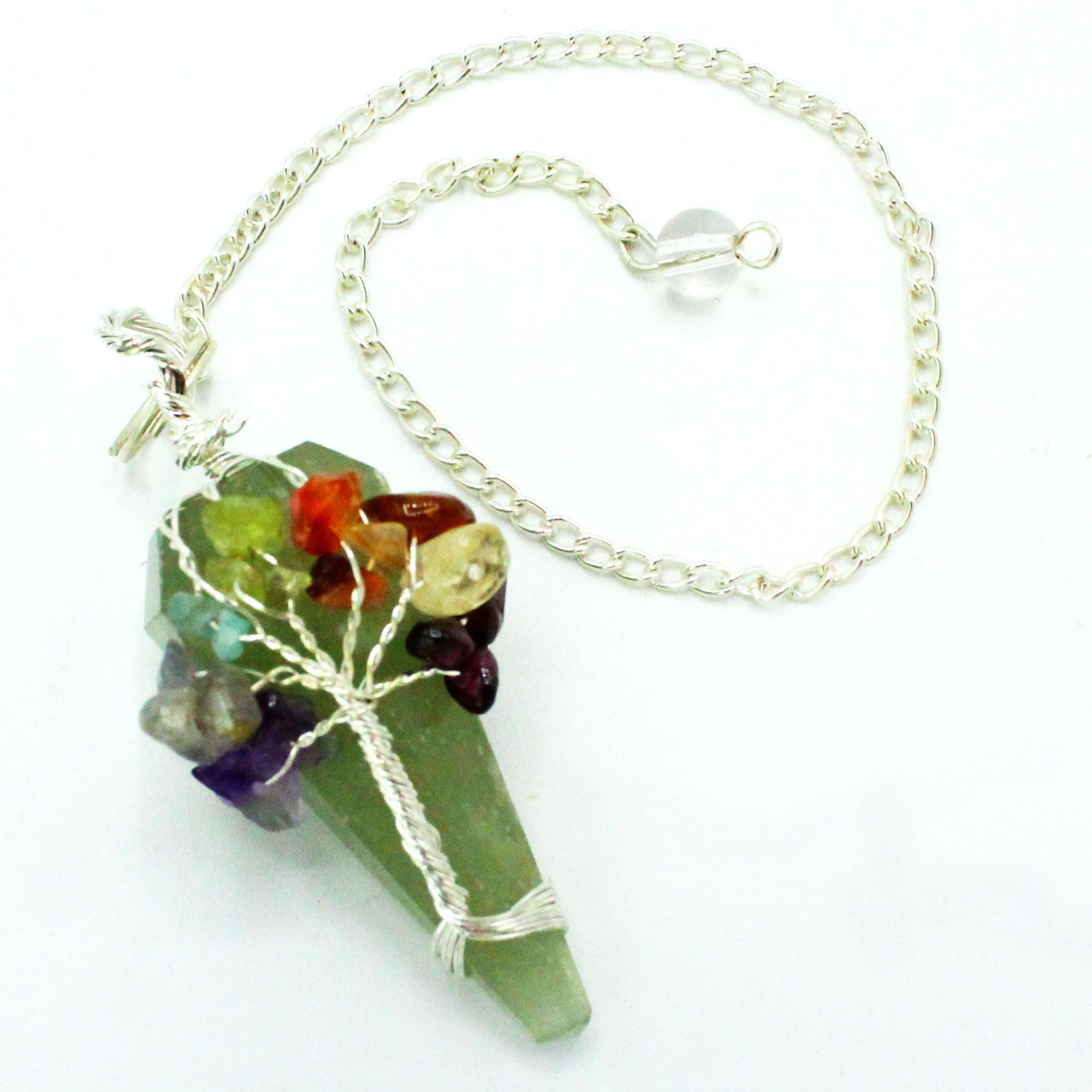Pendolo Sette Chakra Avventurina Verde 1pezzo