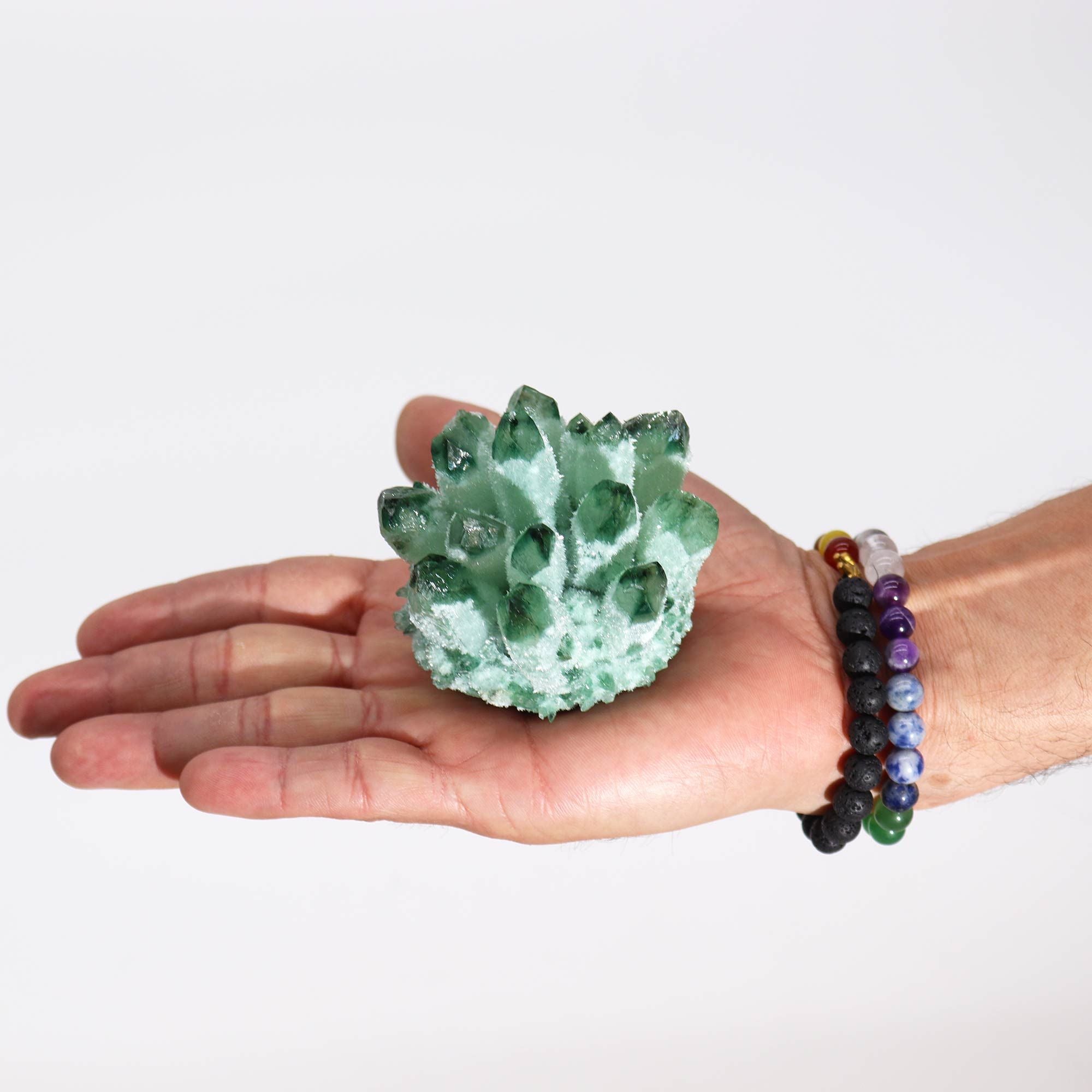 Cluster di Quarzo Verde - Green Ghost Quartz 1pezzo