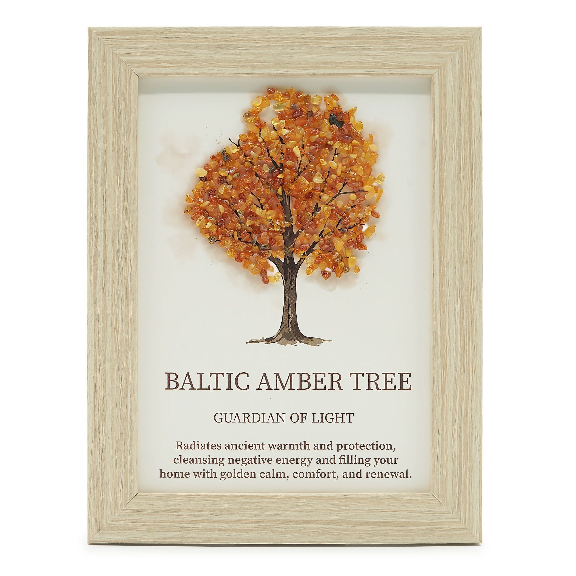 Quadro Albero della Vita Ambra Baltica 20x14,7x1cm