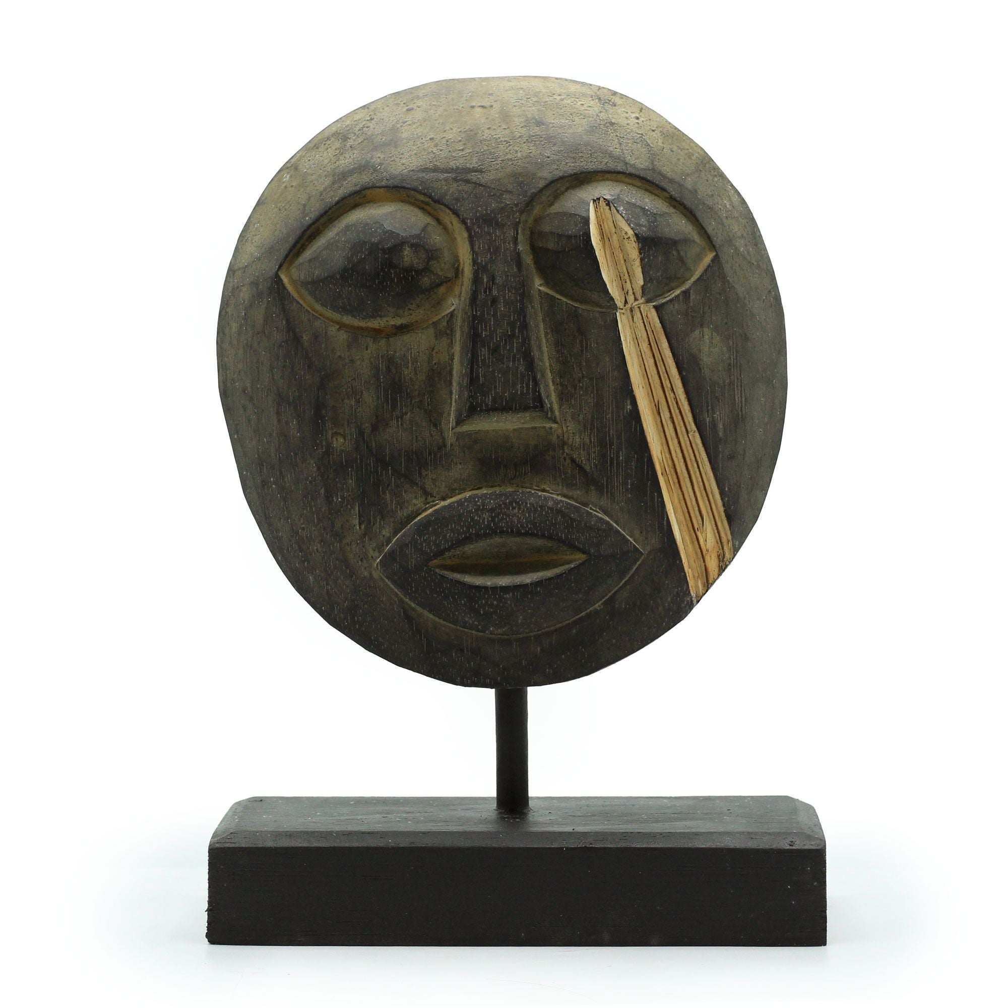 Maschera Decorativa Tribale Timor - Antico 27x20cm