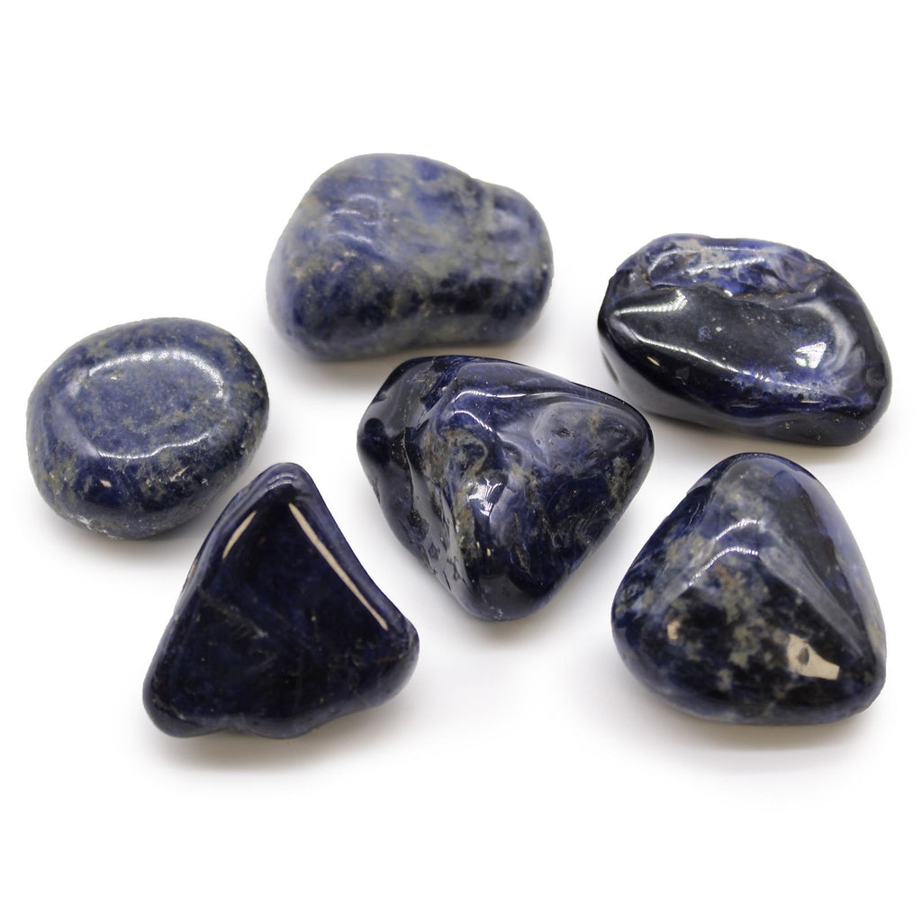 Pietre Burattate Africane Grandi - Sodalite Blu Pura 6pezzi