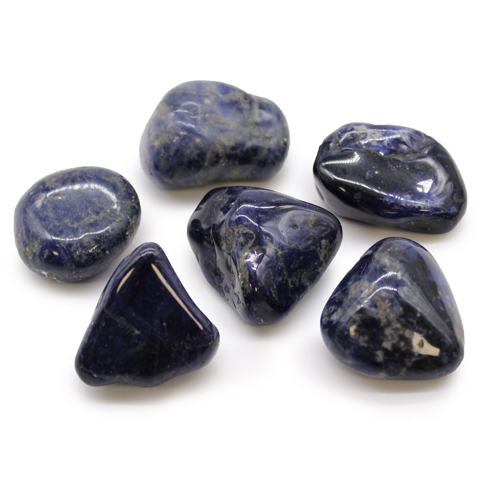 Pietre Burattate Africane Grandi - Sodalite Blu Pura 6pezzi