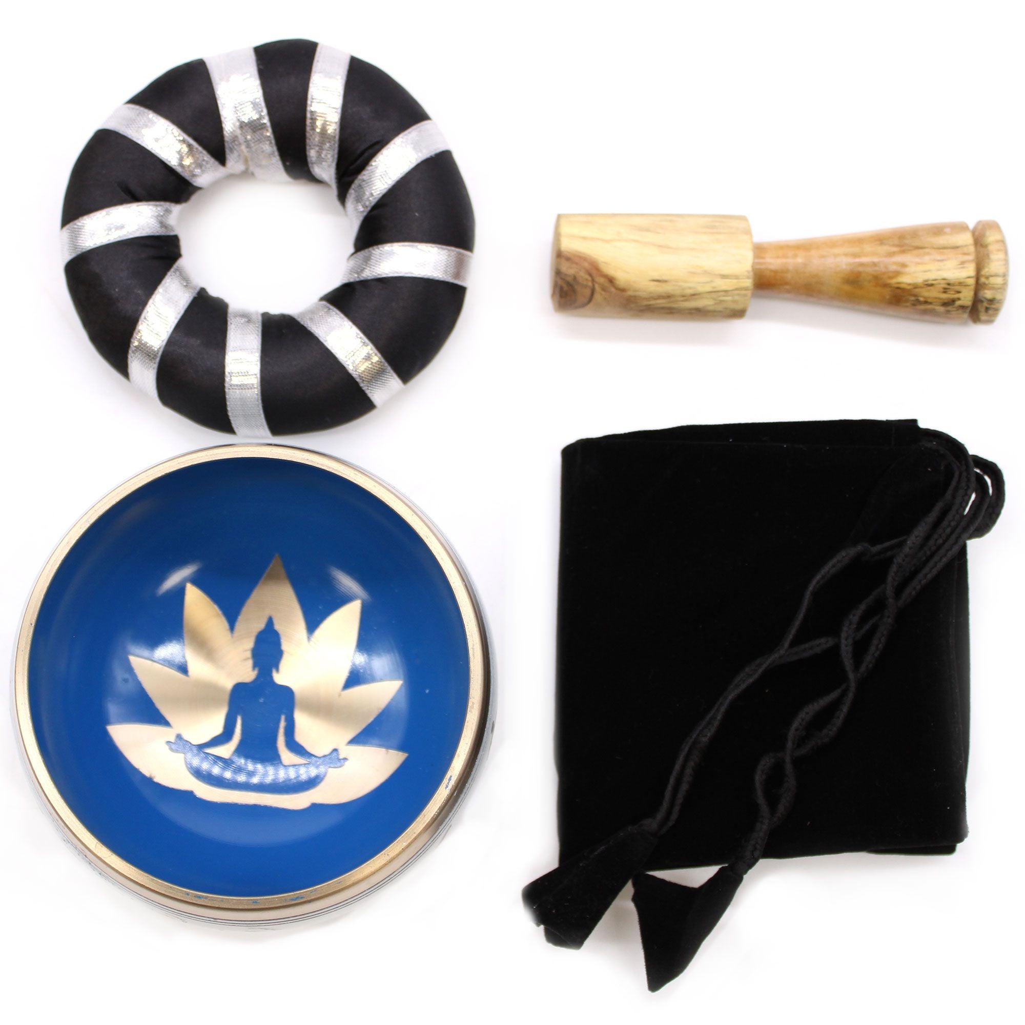 Set Campana Tibetana Yoga Moves Bianco/Blu 10.7cm