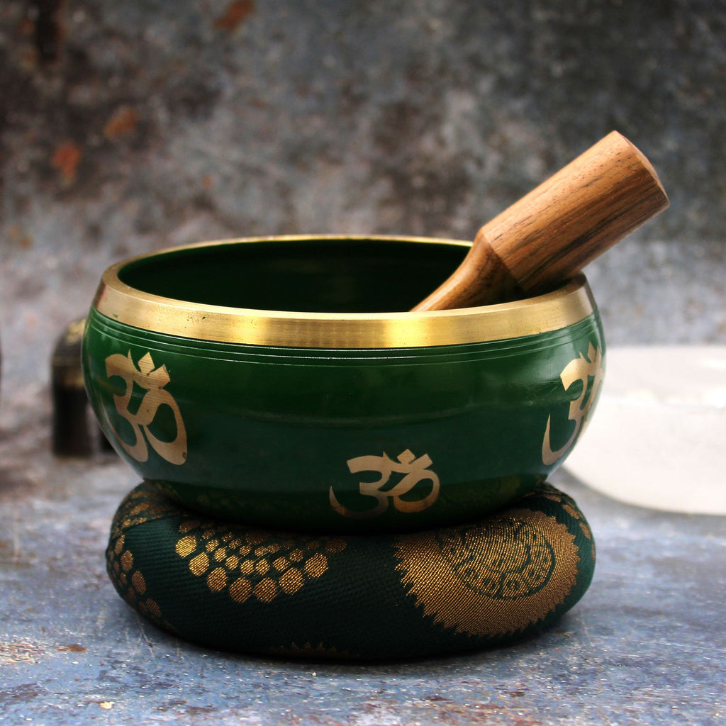 Set Campana Tibetana Albero della Vita 14cm Verde