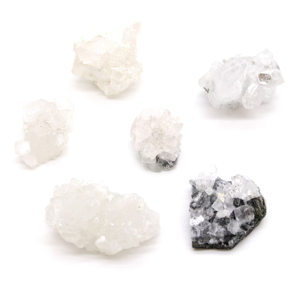 Cluster di Apofillite Bianca 20-30mm 6pezzi